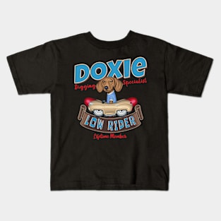 Buster Dachshund Low Rider Kids T-Shirt